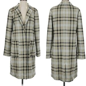 NWT Plaid Women's Long Duster Coat XS